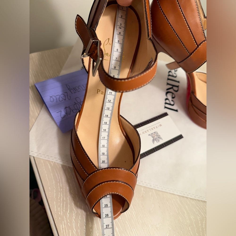 *EUC* sz 9.5/41 Christian Louboutin D’Orsay Pumps Re-Soled w/ new taps! Peep Toe - Picture 11 of 11